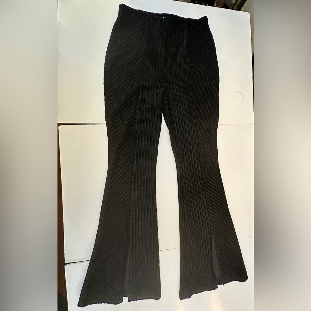Black Wide Whale Corduroy Flare Pants
